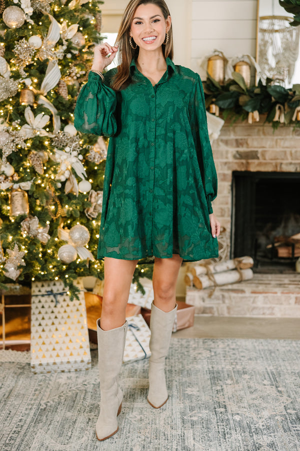 An Awesome Green Fox Print Dress