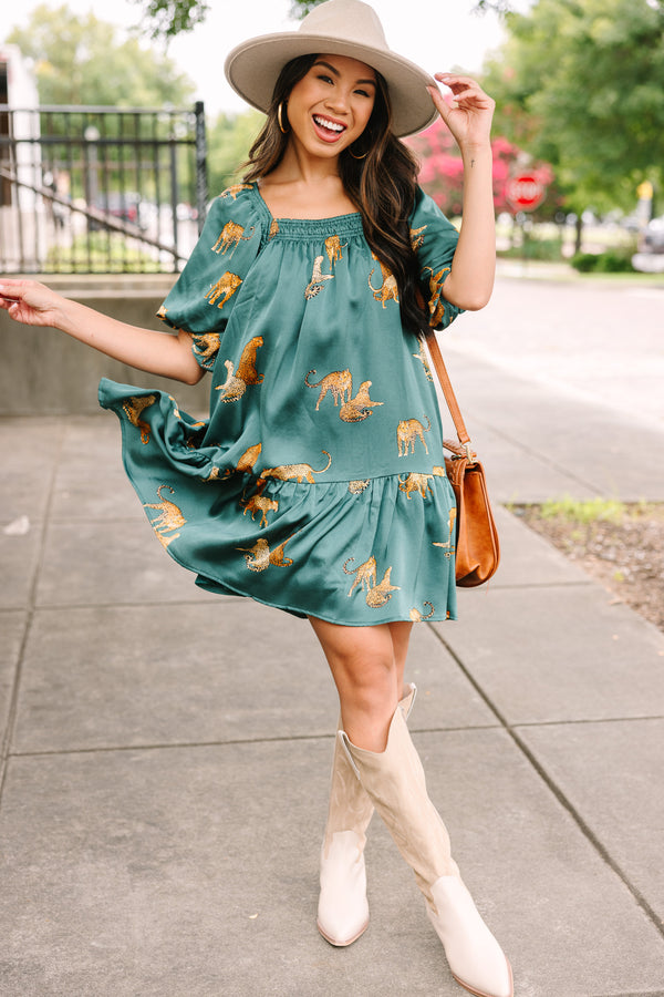 Ready For The Day Emerald Green Cheetah Print Dress Shop the Mint Ready For The Day Emerald Green Cheetah Print Dress Shop the Mint