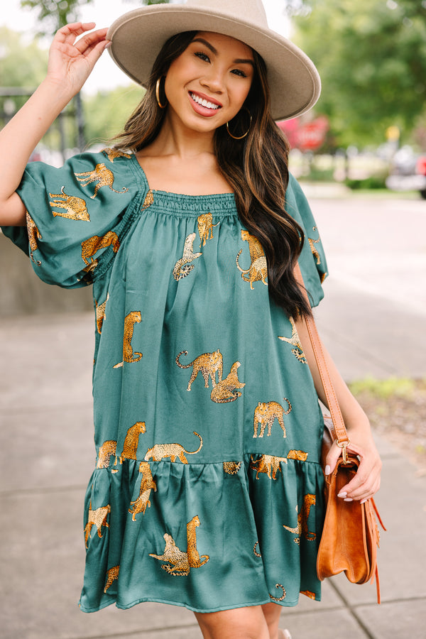 Ready For The Day Emerald Green Cheetah Print Dress Shop the Mint Ready For The Day Emerald Green Cheetah Print Dress Shop the Mint