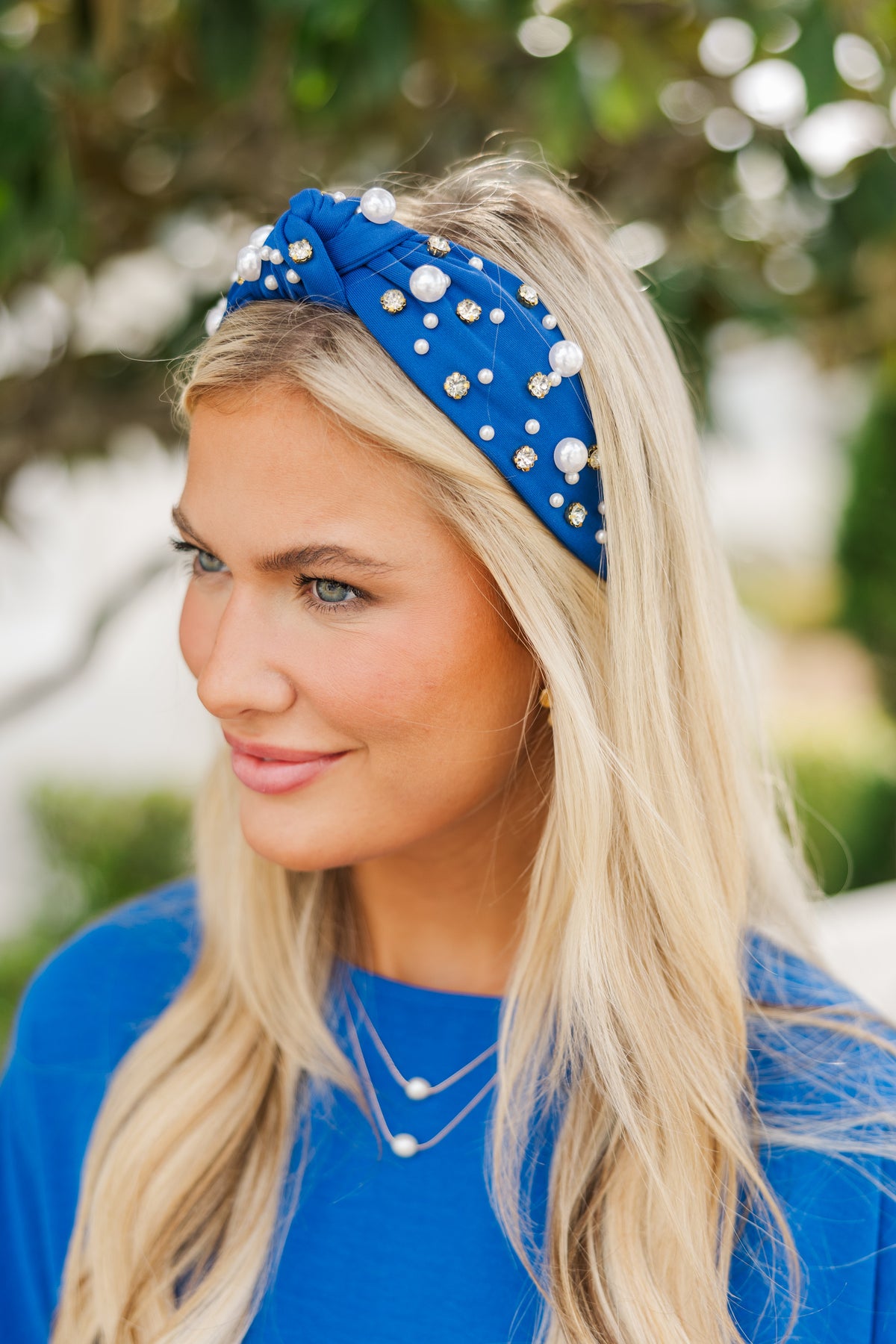 All In Blue Embellished Headband – Shop the Mint display picture 1