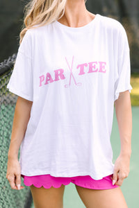 Let's Partee White Graphic Tee