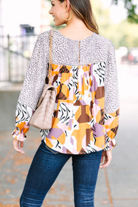 mixed print blouses, bold blouses, boutique blouses