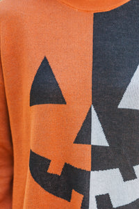 Hello Pumpkin Black and Rust Sweater