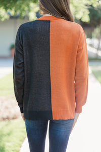 Hello Pumpkin Black and Rust Sweater