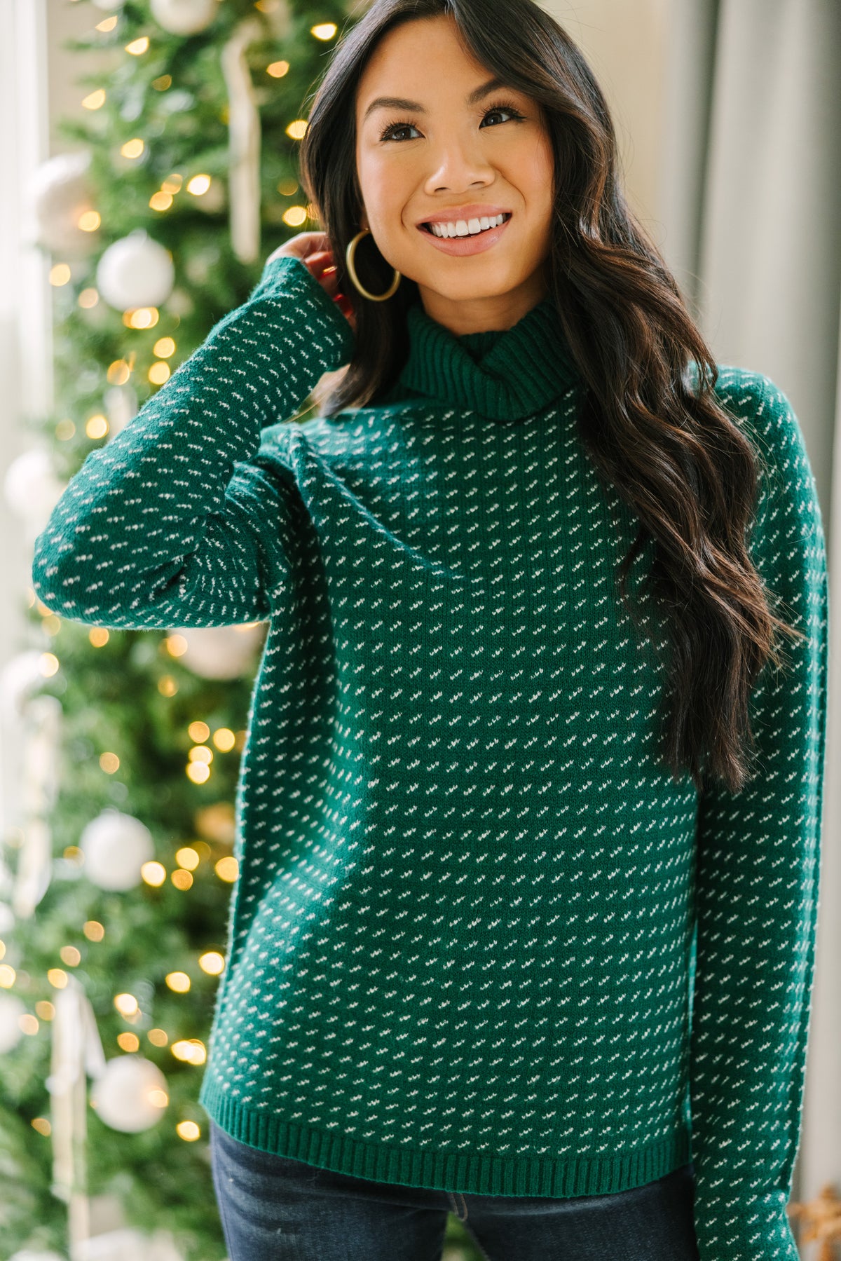 Everything You Need Forest Green Turtleneck Sweater Shop the Mint