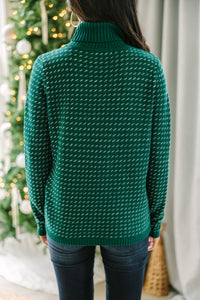 Everything You Need Forest Green Turtleneck Sweater