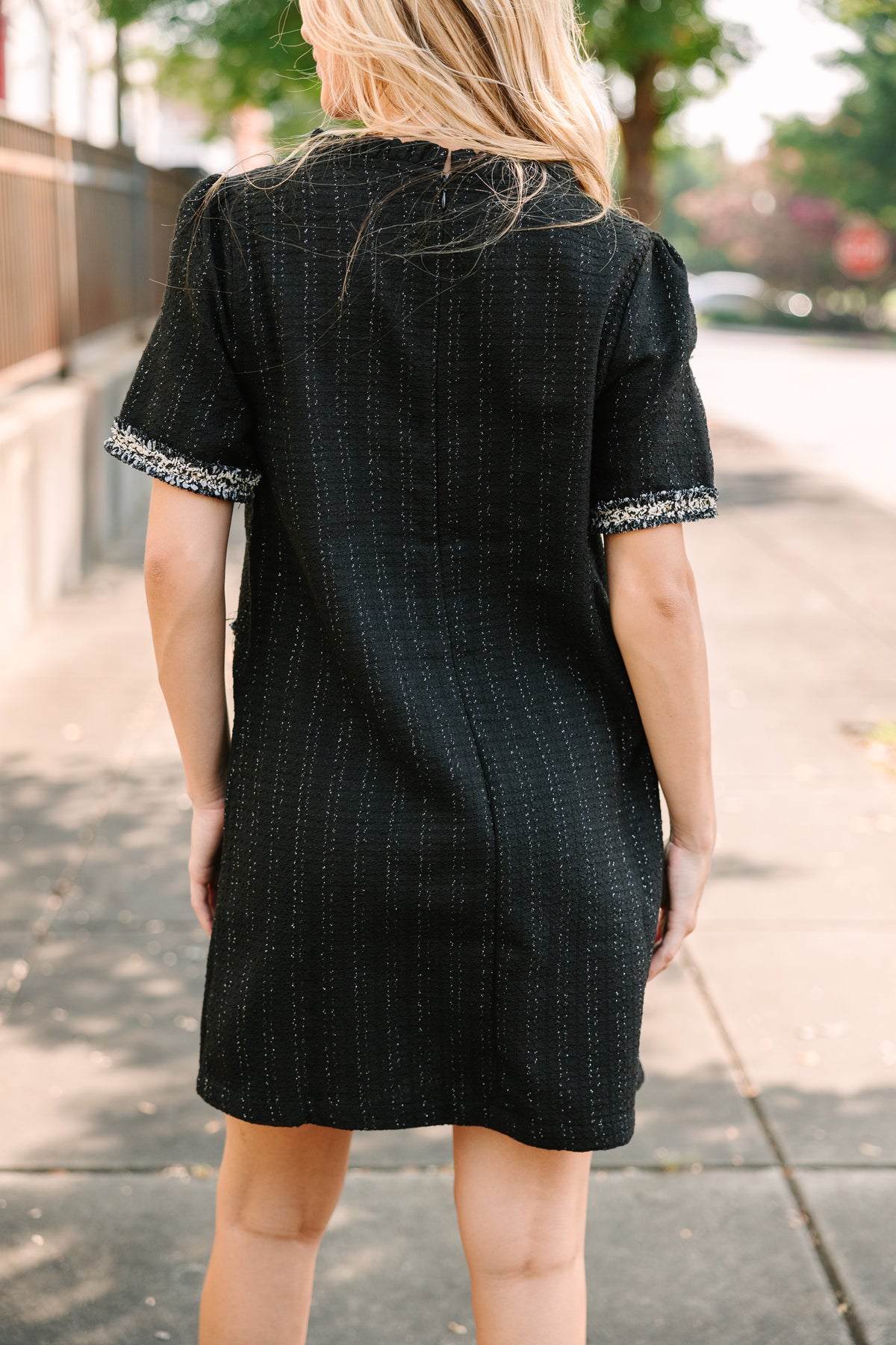 On Time Black Tweed Mini Shift Dress Shop the Mint On Time Black Tweed Mini Shift Dress Shop the Mint