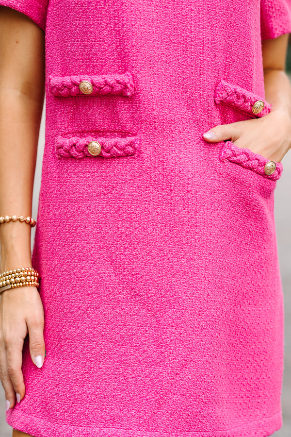 chanel pink tweed dress Chanel 19S pink tweed dress