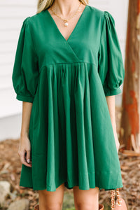 Just That Simple Green Babydoll Dress
