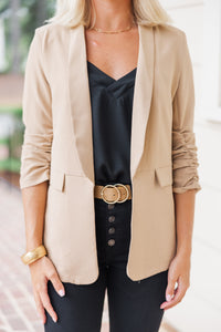 Any Way You Like Khaki Brown Blazer