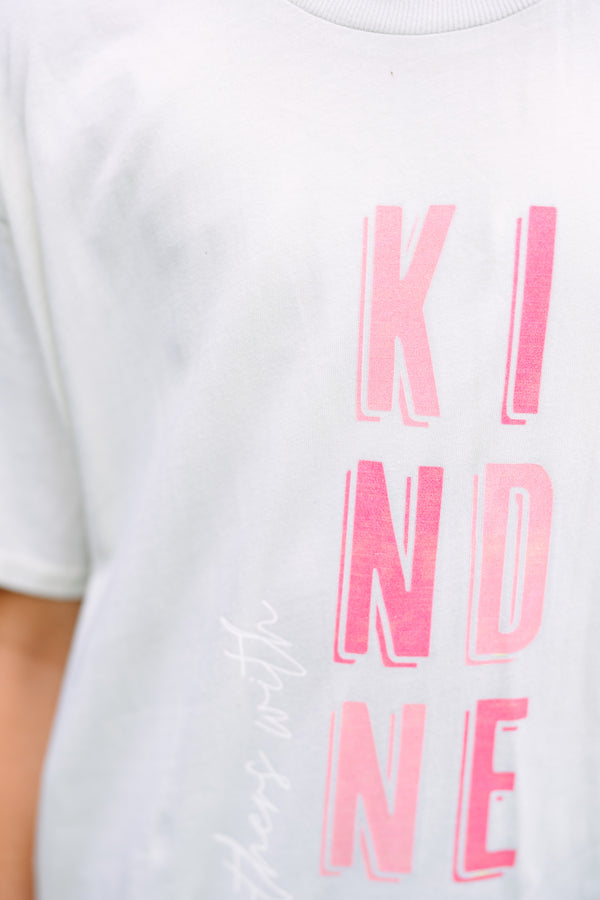 Girls: Treat Others With Kindness Sage Graphic Tee