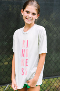 Girls: Treat Others With Kindness Sage Graphic Tee
