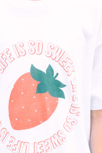 Girls: Life Is So Sweet White Graphic Tee