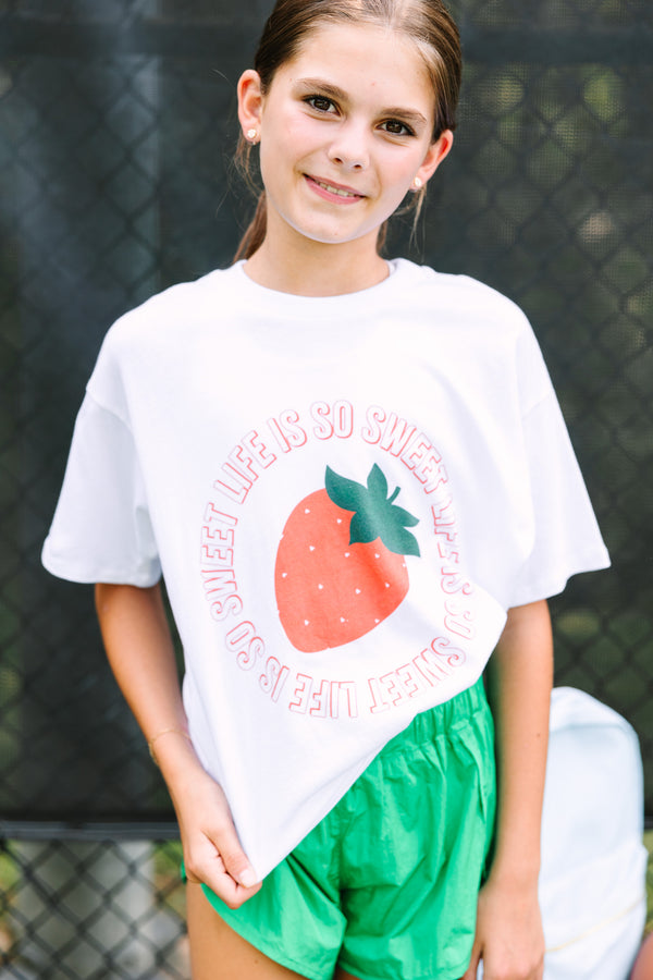 Girls: Life Is So Sweet White Graphic Tee