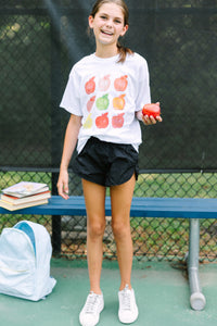 Girls: Have An Apple White Graphic Tee