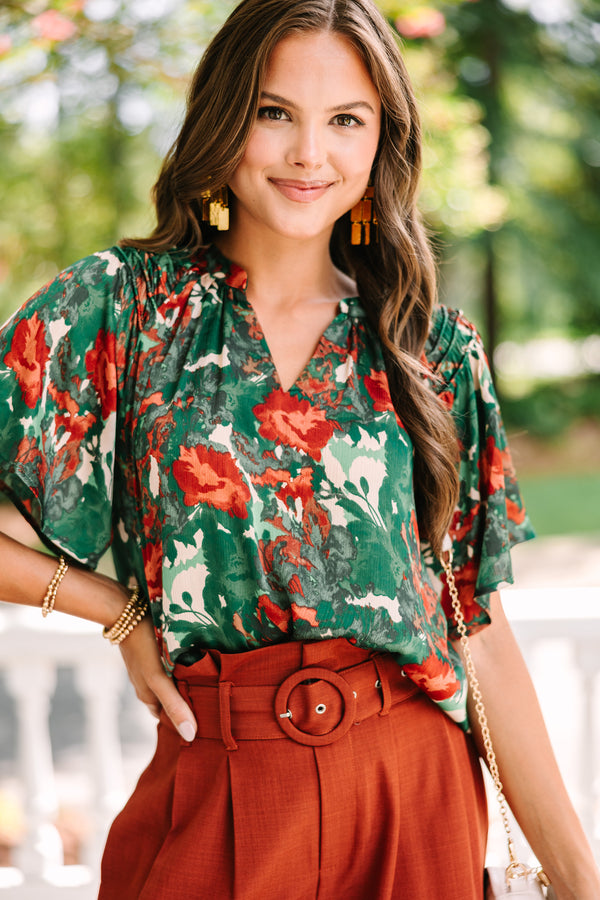 I Gave You My Heart Floral Blouse