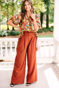 Change Your Mind Brown Paisley Blouse