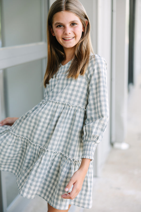 Girls: On This Day Gray Gingham Dress – Shop the Mint