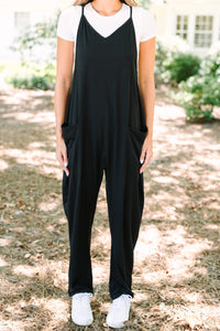 Move On Over Black Jumpsuit