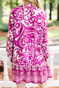 Want The Best Magenta Purple Absract Dress