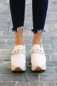 Stay On Course Ivory White Sneakers