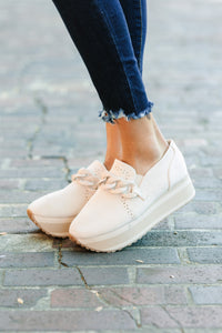 Stay On Course Ivory White Sneakers