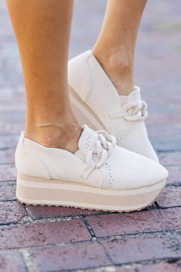 Stay On Course Ivory White Sneakers