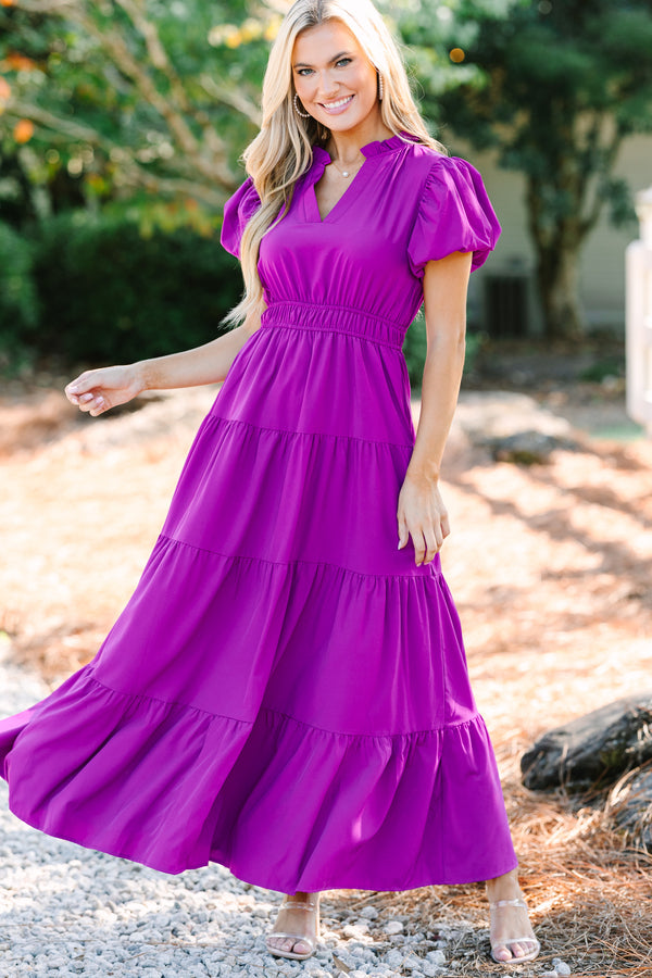 Coming Back For You Violet Purple Tiered Midi Dress Shop the Mint Coming Back For You Violet Purple Tiered Midi Dress Shop the Mint