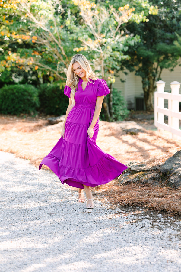 Coming Back For You Violet Purple Tiered Midi Dress Shop the Mint Coming Back For You Violet Purple Tiered Midi Dress Shop the Mint