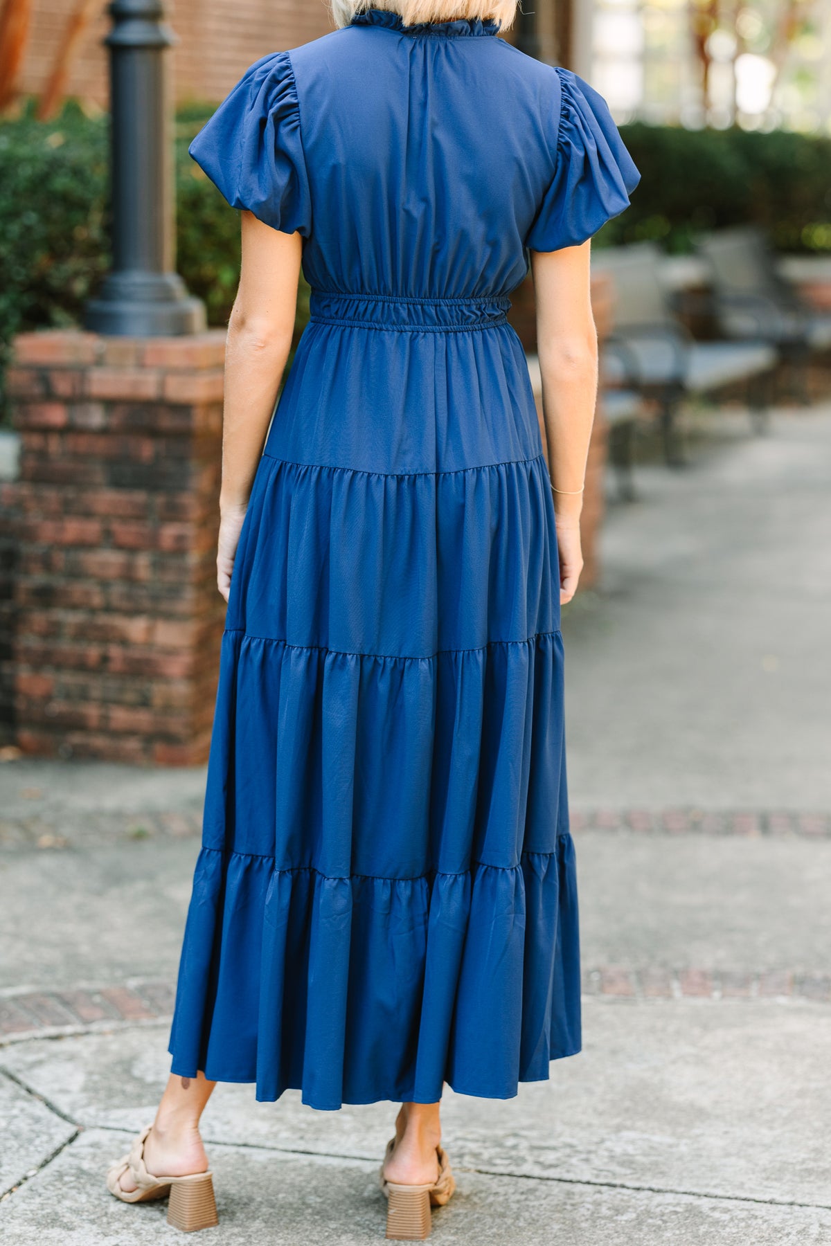 Coming Back For You Navy Blue Tiered Midi Dress – Shop the Mint