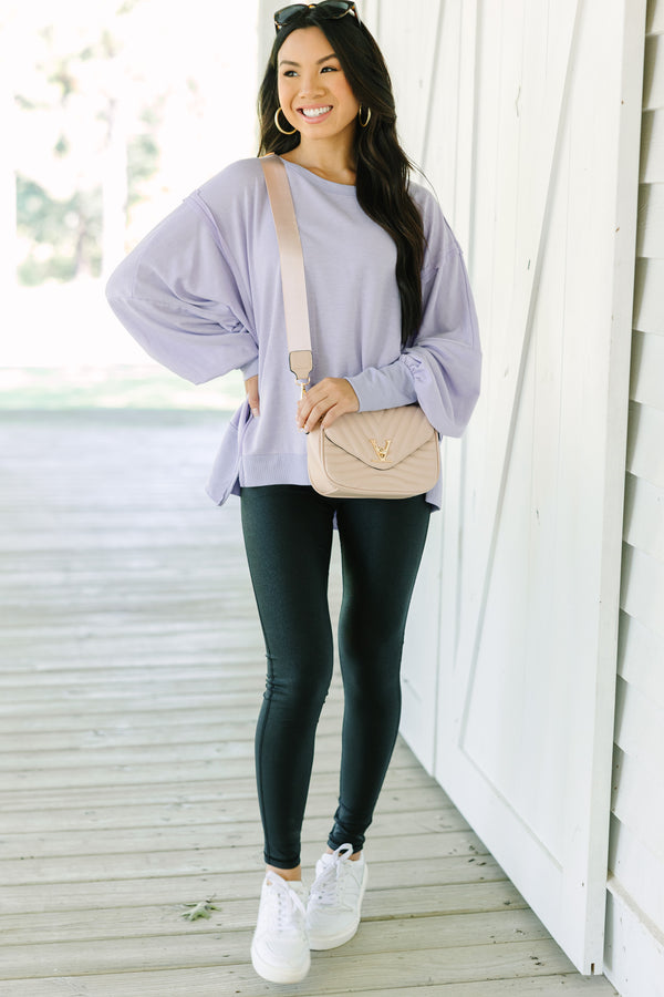 Let's Get Cozy Lavender Purple Pullover
