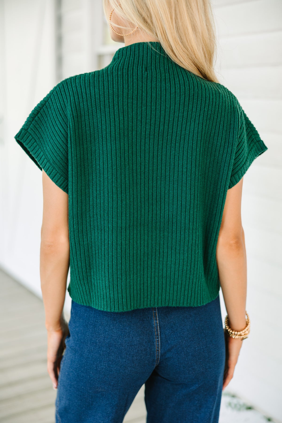 Open Your Mind Emerald Green Short Sleeve Sweater – Shop the Mint