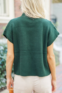 Open Your Mind Emerald Green Short Sleeve Sweater