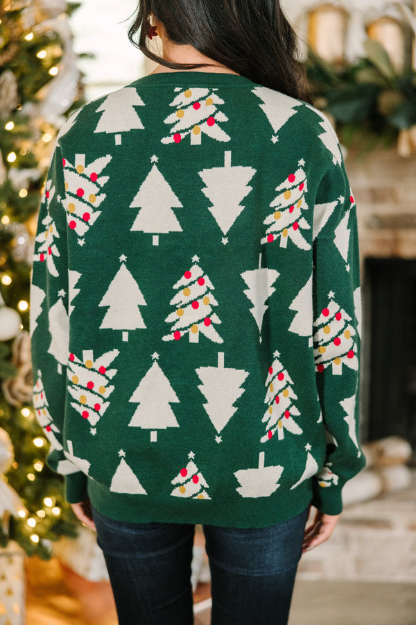 Time To Celebrate Green Christmas Tree Sweater