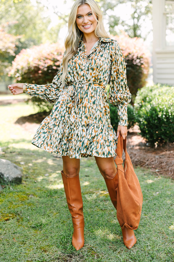 Feel The Same Way Hunter Green Abstract Dress Shop the Mint Feel The Same Way Hunter Green Abstract Dress Shop the Mint