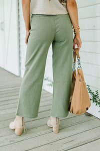 More To Love Olive Green Denim Pants