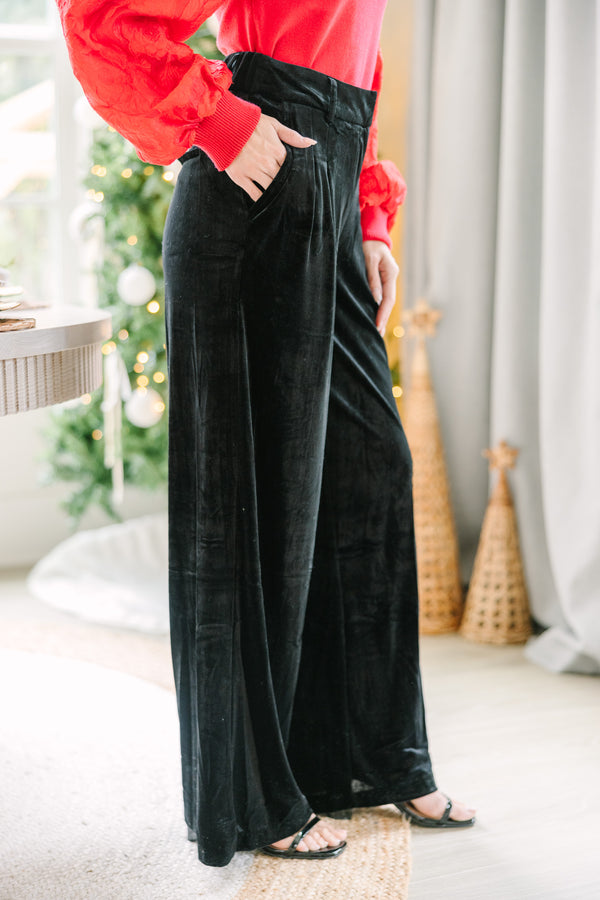 Fine And Divine Velvet Pants In Black • Impressions Online Boutique