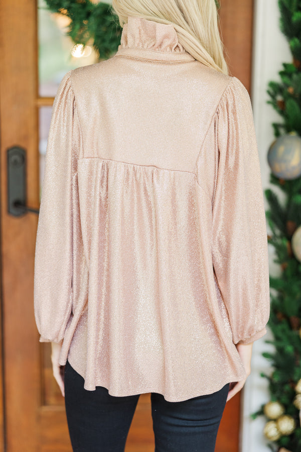 Stay With You Always Copper Speckled Blouse