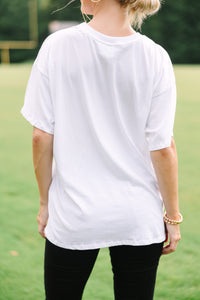 It's Gameday White Distressed Graphic Tee