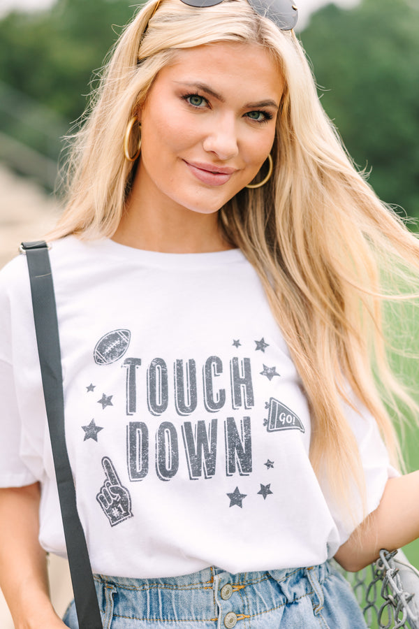 Touchdown Time White Graphic Tee