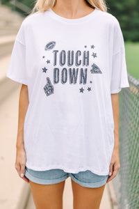 Touchdown Time White Graphic Tee