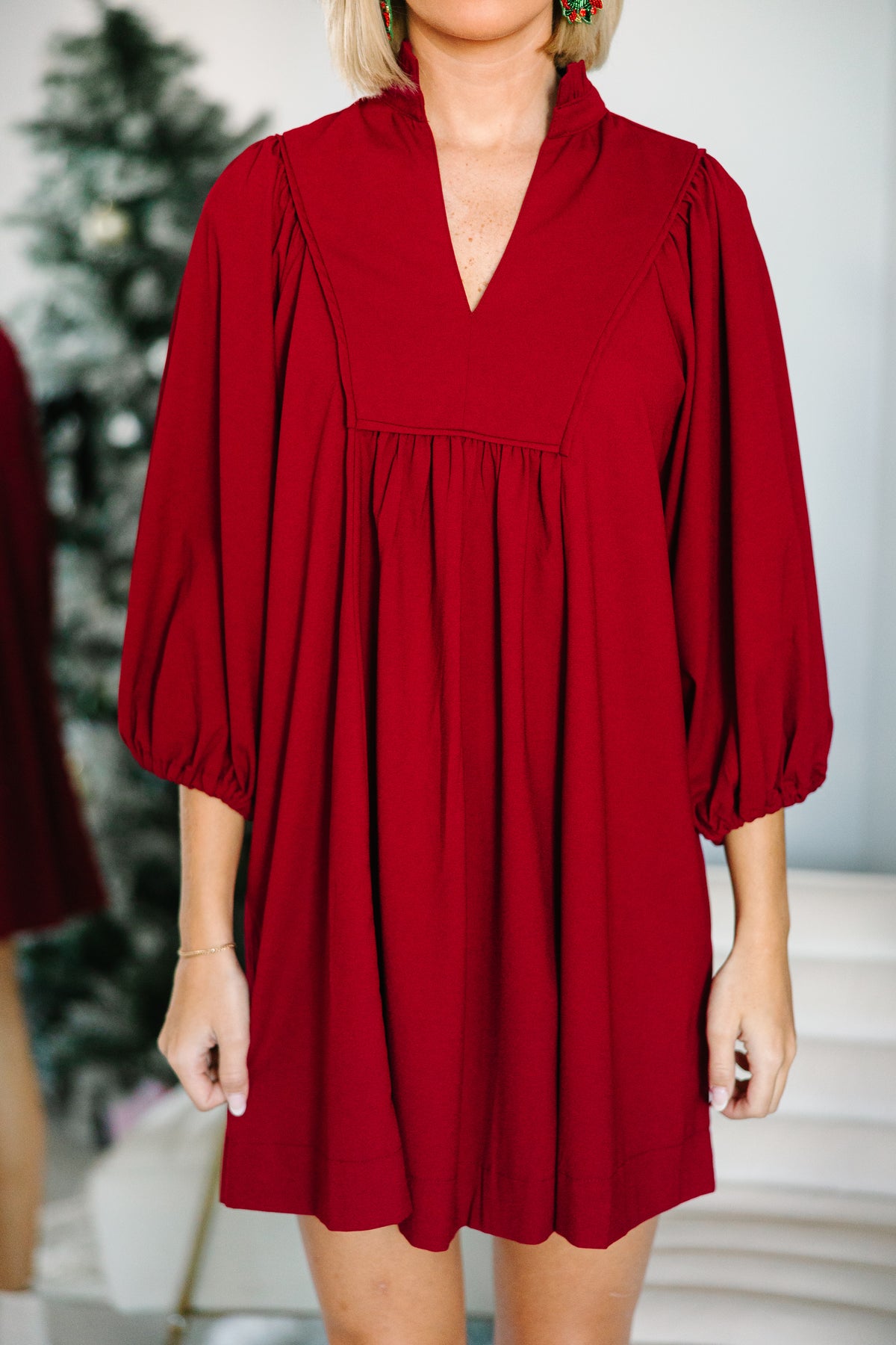 In Your Dreams Sangria Red Babydoll Dress – Shop the Mint