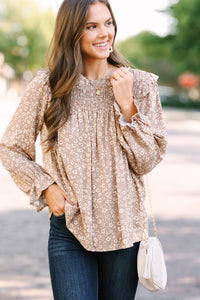 floral blouses, neutral blouses, boutique blouses, online boutique