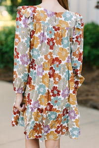 Girls: Out For The Day Mustard Yellow Floral Dress