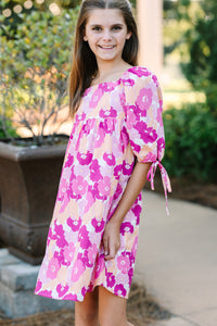 Girls: All For You Pink Floral Dress