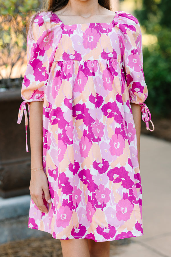 Girls: All For You Pink Floral Dress