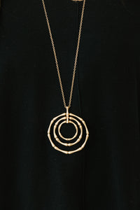 This Is The Move Gold Pendant Necklace