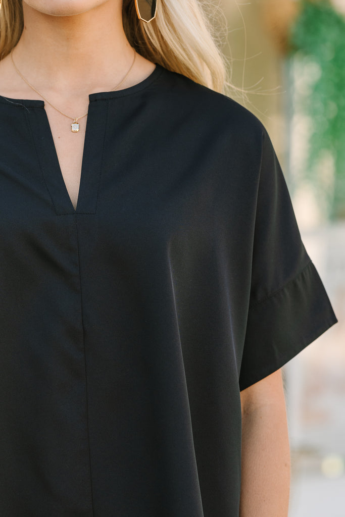 Chic Classy Black Top - Classic Tops – Shop the Mint