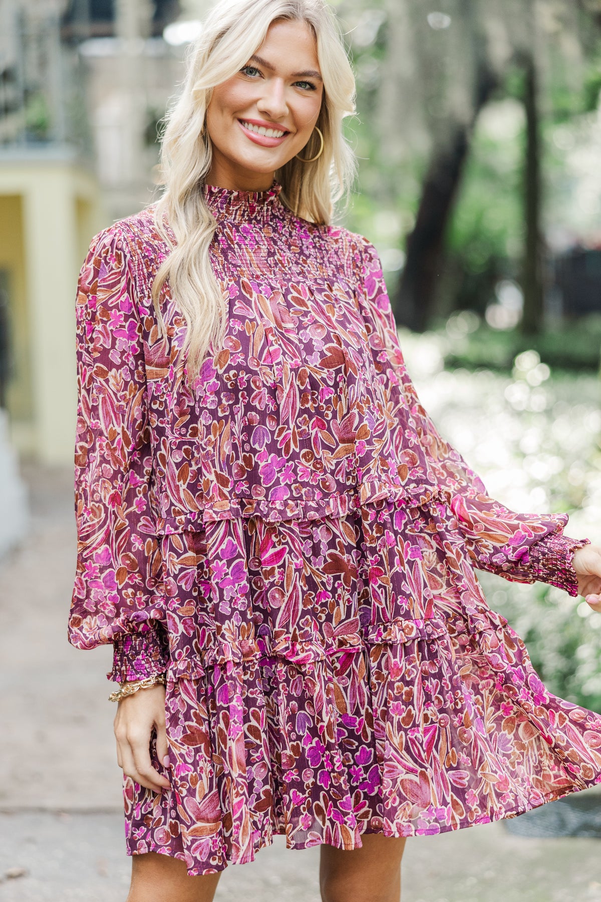 Fate: Show You Off Burgundy Red Floral Dress – Shop the Mint