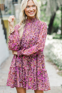 Fate: Show You Off Burgundy Red Floral Dress